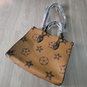 Elegant Brown Tote Shoulder Bag